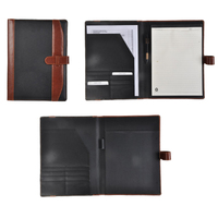 Personnalisé A6 Portable Bureau Document Fichier Dossier Exécutif-Niveau PU Similicuir Portefeuille Sac Employés Personnalisable Exécutif