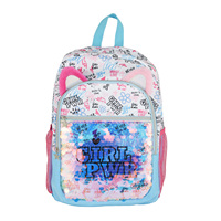 Adorable Ensemble de Sac d'École pour Filles: Sac à Lunch, Trousse à Crayons et Sac à Roulettes Pailleté Alpaga pour Enfant et Étudiante