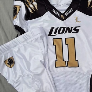 Best Quality XL Size Custom American Football Uniforms Custom Team Name 3D Embroidery 100% <b>Polyester</b> Breathable Quick Dry Sports - Product Image 1