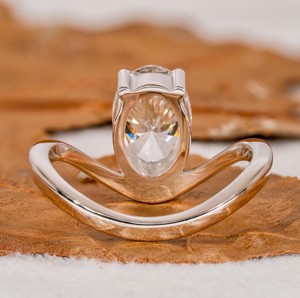 IGI certifié 1.50ct ovale coupe laboratoire diamant Solitaire bague classique incurvée fiançailles proposition de mariage fête-friendly bijoux fins - Product Image 3