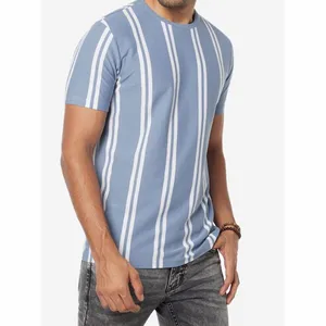Cetak logo sendiri kaus pria polos katun 100% lengan pendek kosong leher bulat bahan kualitas tinggi dengan kemasan kustom
