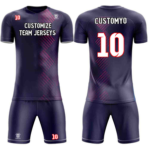Conjunto completo personalizable de uniforme de fútbol para adultos, de manga corta camiseta de fútbol, servicio OEM, corte automático, sublimación, Fútbol para hombre - Product Image 3
