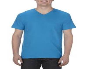เสื้อยืดผู้ชายคุณภาพสูง ทรงเข้ารูป คอวี แขนสั้น น้ำหนัก 180 กรัม เป็นมิตรกับสิ่งแวดล้อม แห้งเร็ว ดีไซน์เรียบง่าย ผ้าฝ้ายออร์แกนิค สีพื้น - Product Image 2