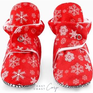 Botines de muselina de algodón orgánico para bebés recién nacidos, zapatillas de estilo occidental para niñas pequeñas para la temporada de otoño, botines para bebés - Product Image 3