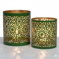 Porte-bougie votif en cuivre antique élégant, design marocain découpé, décoration d'intérieur décorative, porte-bougie votif à prix avantageux