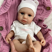 Boneka bayi silikon penuh dilukis simulasi tinggi koleksi artefak tekstur kelahiran baru lahir realistis 18"