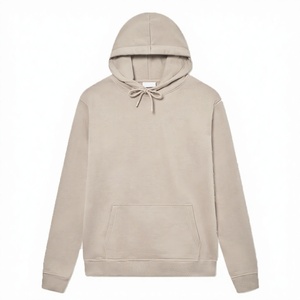 Sudadera con Capucha Unisex Ikhlas Sports, Color Beige Arena, para Invierno, Felpa de Algodón de 300g, Corte Holgado, Bolsillo Canguro, Cordón Ajustable - Product Image 1