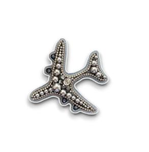 Broche de moda bordado a mano con avión de cobre, alambre de lingotes para fiestas infantiles, bodas y compromisos, regalo perfecto, joyería - Product Image 1