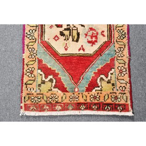 Auténtica Alfombra de lana turca Vintage 17x34ft área grande rectángulo clásico Patchwork diseño rojo azul látex para decoración de habitación de pasillo - Product Image 3