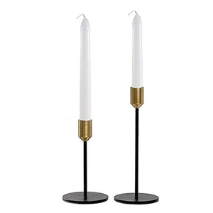 Metal Gold & <b>Black</b> Candle <b>Holder</b> <b>Candlestick</b> Taper Candle <b>Holder</b> - Product Image 5