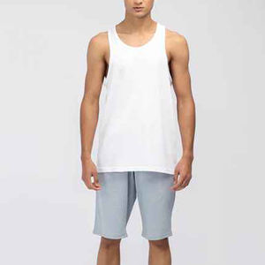 Camiseta sin Mangas Personalizada para Hombre, Sensación de Algodón y Poliéster, Camiseta sin Mangas Lisa para Sublimación o Impresión en Serigrafía 2024, Camiseta sin Mangas Masculina Personalizada - Product Image 1