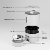 Distributeur automatique intelligent pour animaux de compagnie OEM 4L ABS écologique à charge solaire, grand distributeur avec minuterie, compatible Wi-Fi et application Tuya