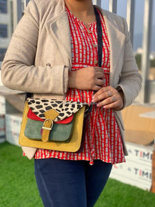 Nuevos bolsos de hombro de cuero de piel con estampado de animales de estilo occidental, bolsos laterales de cuero de piel auténtica de alta calidad - Product Image 2