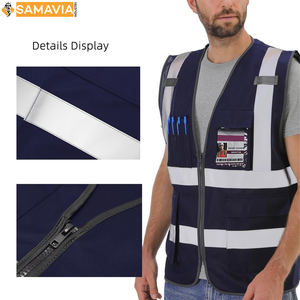 Chaleco de pesca reflectante de alta calidad para hombres | Chaleco DE TRABAJO SAMAVIA con bolsillos | Camping listo para enviar - Product Image 4