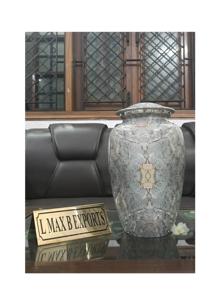 Urna de cremación conmemorativa de aluminio de último diseño indio con estilo para adultos de calidad superior, suministros funerarios, novedad - Product Image 5