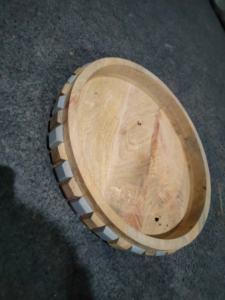 Bandeja de Madera Natural Hecha a Mano en Oferta, Artesanía de Madera de Saharanpur de la India en Venta - Product Image 6