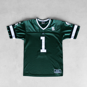 Venta al por mayor de fútbol americano de diseño personalizado Retro Mesh Jersey totalmente sublimación impresa ropa de calle corta de gran tamaño transpirable - Product Image 1