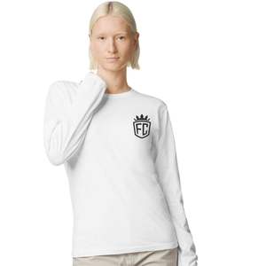 T-shirt décontracté à manches longues pour femmes, en coton doux, col rond, couleur unie, coupe confortable - Product Image 4