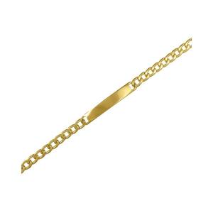 Bracciale a catena a maglie in acciaio inossidabile placcato oro 6mm x 22cm, stile classico geometrico religioso, ipoallergenico, personalizzabile con perla - Product Image 2