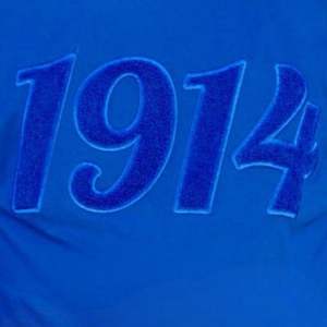 Chemise en chenille bleu uni 1914 vêtements de vie grecque en coton avec numéros brodés 1914 Classic Sigma Fraternity Mens Tee - Product Image 5