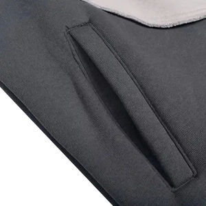 Sweat à capuche luxueux bloc de couleur avec design patchwork coupé et cousu pour hommes sweat à capuche lourd surdimensionné à capuche de style hip hop - Product Image 4