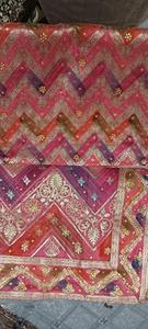 Telas de brocado bordadas multicolores diseñadas en zigzag hechas a medida para diseñadores de vestidos de novia y tiendas de suministros de telas - Product Image 5