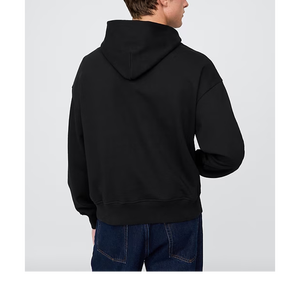 Personalizado Negro 450 500 Gsm Fleece Invierno 100% Algodón Lavado ácido Sudadera con capucha Patchwork de gran tamaño en blanco Regular Boxy Hombres Sun Faded Hoodie - Product Image 4