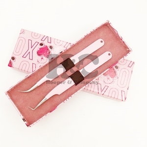 Pinces à épiler professionnelles en acier inoxydable pour extensions de cils artificiels, logo et emballage durables, pointe fine en vison - Product Image 4