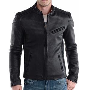 Nouvelle veste en cuir véritable respirante pour homme, style vintage, avec col zippé, qualité supérieure, directement de l'usine - Product Image 4