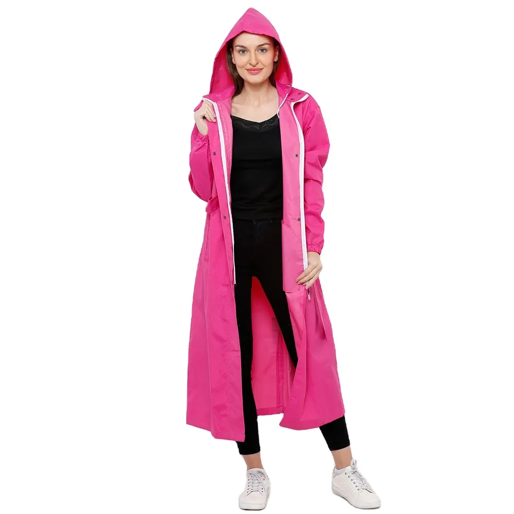 Protective Raincoat Button Poncho Fashion Adult Thick EVA Raincoat Outdoor Hiking Rain Cape Hooded Rain Coat