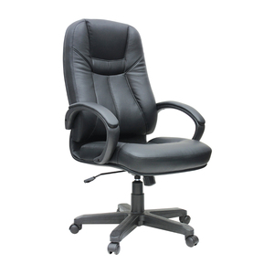 Malaysia Durable Tough PU Leather Modern Design Swivel <b>Office</b> Chair Extra Lumbar Support <b>Adjustable</b> Height for Reception Seating - Product Image 1
