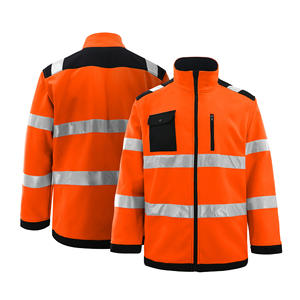 Veste d'hiver chaude imperméable personnalisée avec logo OEM, polaire, haute visibilité, réfléchissante, uniforme de sécurité, veste de travail pour hommes - Product Image 1