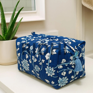 Bolsa de Mano Grande Acolchada Azul de los Dallas Cowboys, Ecológica, Hecha a Mano, Reutilizable, para Cosméticos, Compras y Mercado - Product Image 6