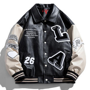 Chaqueta universitaria con bordado de chenilla personalizada para hombre de la mejor calidad, chaquetas universitarias para exteriores recubiertas de primavera con patrón de camuflaje - Product Image 5