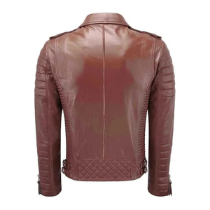 Genuine Sheepskin Bomber Leather <b>Jacket</b> Men Motorcycle <b>Mandarin</b> <b>Collar</b> New Fashion Men Leather <b>Jackets</b> 2026 - Product Image 2