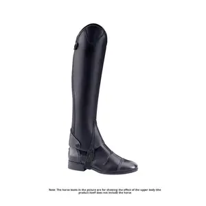 Protège-jambes équestres de luxe OEM 2026 en cuir de vachette réversible, coupe ajustée avec fermeture éclair pour concours d'équitation - Product Image 5