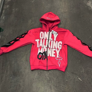 Manufacturers for Custom Winter Zipper-Up Oversized Streetwear Baggy Cotton Digital Printing Embroidered Hoodie - Product Image 3