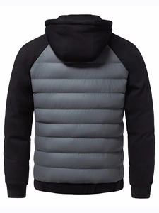 เสื้อแจ็คเก็ตดาวน์ผู้ชายแบบมีฮู้ด คอจีน ซิป  น้ำหนักเบา ระบายอากาศ กันลม สไตล์ลำลอง อุ่นสบาย สำหรับฤดูใบไม้ร่วงและฤดูหนาว ปี 2024 - Product Image 6