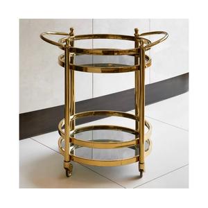 Chariot de service de vin de chariot de bar d'hôtel de restaurant de conception traditionnelle pour la décoration - Product Image 6