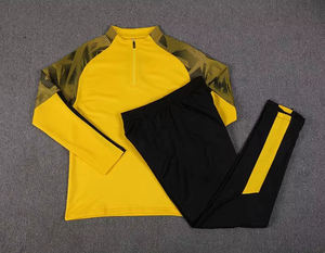 Yellow Black Winter Hooded <b>Mens</b> Performance Tracksuit Set | Lightweight 100% Organic Cotton Athletic Sportswear Casual Jogger - Product Image 4