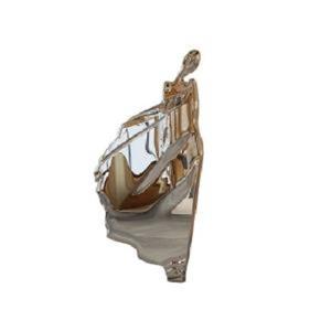 Sculpture en laiton faite à la main Tortue Sculptures en aluminium Décoration de table abstraite Figurines de bar Sculpture personnalisée - Product Image 2