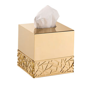 Boîte à mouchoirs décorative multifonctionnelle en bois de noyer avec finition gaufrée pour mariages royaux - Product Image 5