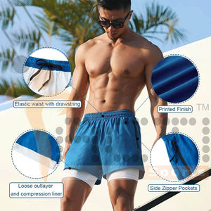 Pantalones cortos de entrenamiento Oem Men Blank Football Soccer Shorts con tira y malla Personalizar pantalones cortos deportivos - Product Image 6