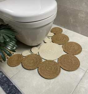 VIETNAM Custom Natural Woven Water Hyacinth Placemats Seagrass Thick Rattan Round Non-Slip Handmade Braided <b>Dinner</b> Tablemat - Product Image 4