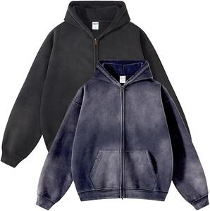 Sudaderas con capucha de algodón extragrandes personalizadas, sudaderas con capucha con efecto lavado ácido, diseño de logotipo personalizado de marca de alta calidad, impresión, precio al por mayor - Product Image 6