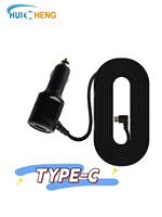 Cargador de Coche de 12V 24V con Cable Tipo C, Cable para Cámara de Coche y Puerto USB, Adaptador de Cargador de Coche, Carga Simultánea de Teléfono y Cámara de Coche