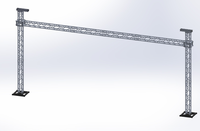 Structure de scène modulaire en aluminium blanc personnalisable à 4 points, capacité de charge 600 kg, pour éclairage et événements, idéale pour les concerts