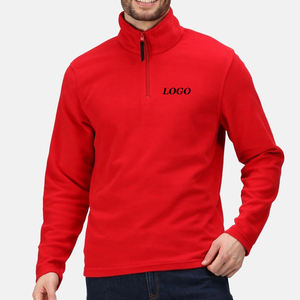 Sweat-shirt à col montant zippé de haute qualité, poids lourd, quart de zip, coupe classique pour homme / Prix de gros avec conception de logo personnalisé - Product Image 1