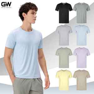 T-shirt à manches courtes pour hommes 160g tissu tricoté respirant à séchage rapide pour t-shirt de fitness en plein air - Product Image 3