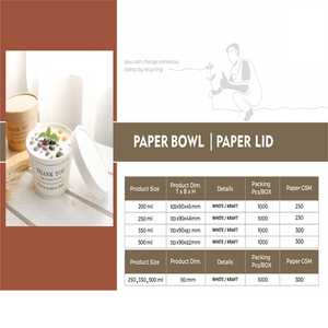 ชามกระดาษที่เป็นมิตรกับสิ่งแวดล้อมฝาปิดกระดาษ - Product Image 1